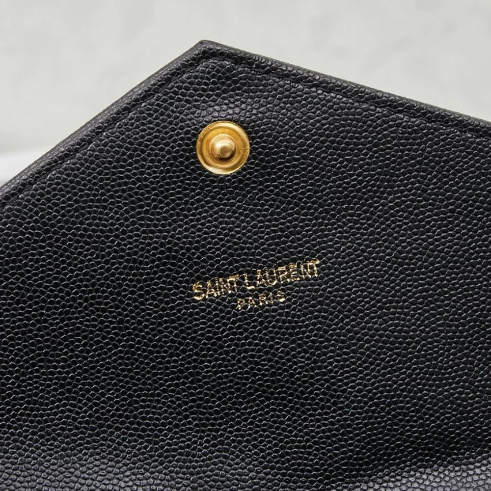 Yves Saint Laurent Grain De Poudre Matelasse Chevron Monogram Chain Bag - Picture 9 of 9